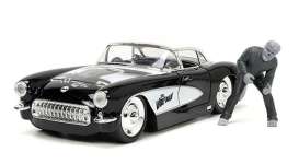Chevrolet  - Corvette 1957 white/black - 1:24 - Jada Toys - 32195 - jada32195 | The Diecast Company