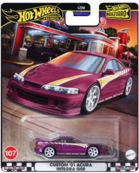Acura  - Integra GSR 2001 purple - 1:64 - Hotwheels - HRT77 - hwmvHRT77 | The Diecast Company