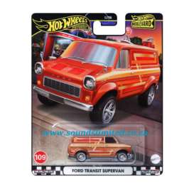 Ford  - Transit Supervan orange/red - 1:64 - Hotwheels - HRT76 - hwmvHRT76 | The Diecast Company