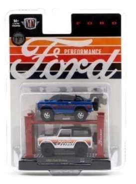 Ford  - Bronco 1966 white/blue - 1:64 - M2 Machines - 33000-27R1966 - M2-33000-27R1966 | The Diecast Company