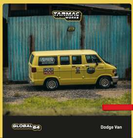 Dodge  - Van yellow - 1:64 - Tarmac - T64G-TL032-YL - TC-T64G-TL032-YL-MJ | The Diecast Company