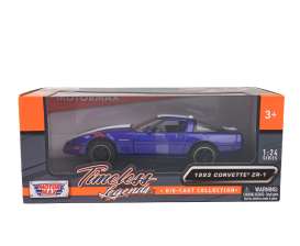 Chevrolet  - Corvette ZR1 1993 blue/white - 1:24 - Motor Max - 73202b - mmax73202b | The Diecast Company