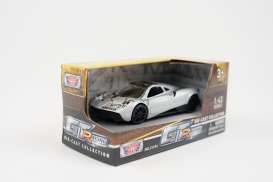 Pagani  - Huayra silver - 1:43 - Motor Max - 79332C - mmax79332C | The Diecast Company