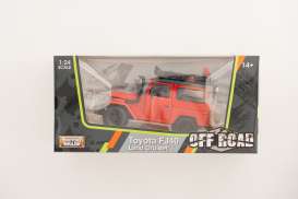 Toyota  - FJ40 red - 1:24 - Motor Max - 79137r - mmax79137r | The Diecast Company
