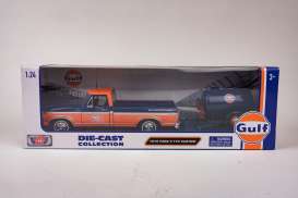 Ford  - F-150 1979 blue/orange - 1:24 - Motor Max - 79612 - mmax79612 | The Diecast Company