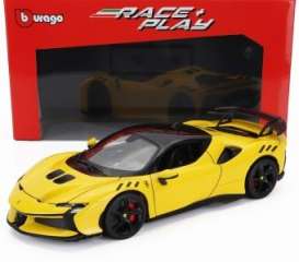 Ferrari  - SF90XX 2024 yellow/black - 1:18 - Bburago - 18-16020Y - bura16020Y | The Diecast Company