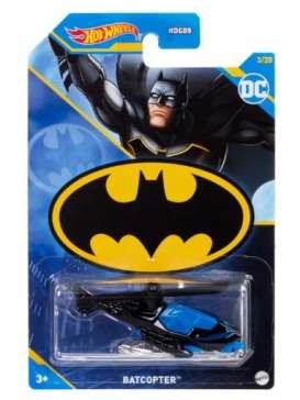 Batman  - Batcopter black/blue - 1:64 - Hotwheels - HLK57 - hwmvHLK57 | The Diecast Company