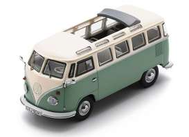 Volkswagen  - T1 Samba green/beige - 1:43 - Schuco - 07297 - schuco07297 | The Diecast Company