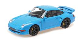 Porsche  - 911 (993) Turbo S 1997 blue - 1:18 - Minichamps - 155061182 - mc155061182 | The Diecast Company