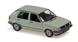 Volkswagen  - Golf II 1985 silver-green metallic - 1:43 - Maxichamps - 940054190 - mc940054190 | The Diecast Company