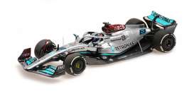 Mercedes Benz  - W13E 2022 silver/blue - 1:43 - Minichamps - 417220363 - mc417220363 | The Diecast Company