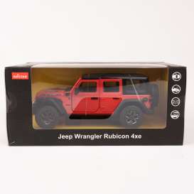 Jeep  - Wrangler Rubicon 4xe red - 1:24 - Rastar - 64610 - rastar64610r | The Diecast Company