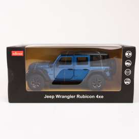 Jeep  - Wrangler Rubicon 4xe blue - 1:24 - Rastar - 64610 - rastar64610bl | The Diecast Company