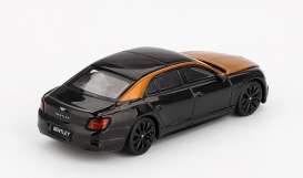 Bentley  - Flying Spur 2024 orange/black - 1:64 - Mini GT - 00991R - MGT00991Rhd | The Diecast Company