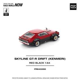 Nissan  - Skyline GT-R Drift red/black - 1:64 - Pop Race Limited - PR640266 - PR640266 | The Diecast Company