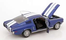 Ford  - Mustang 1968 blue/white - 1:12 - KK - Scale - KKDC120224 - KKDC120224 | The Diecast Company