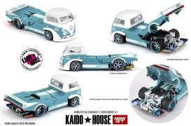 Volkswagen  - T1 Pickup 1972 blue/white - 1:64 - Mini GT - KHMG220 - MGTKHMG220 | The Diecast Company