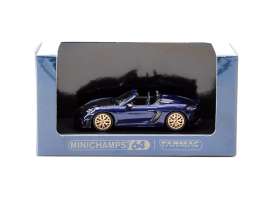 Porsche  - 718 Spyder RS blue metallic  - 1:64 - Tarmac - T64MC-008-GB - TC-T64MC-008-GB | The Diecast Company