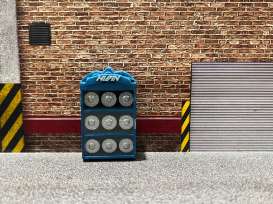 Accessoires diorama - Wardrobe with brake discs blue - 1:43 - Cartrix - CTA43002B - CTA43002B | The Diecast Company