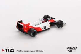 McLaren  - MP4/4 1988 white/red - 1:64 - Mini GT - 01123Lhd - MGT01123Lhd | The Diecast Company