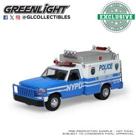 Ford  - F-350 1995 blue/white - 1:64 - GreenLight - 30583 - gl30583 | The Diecast Company