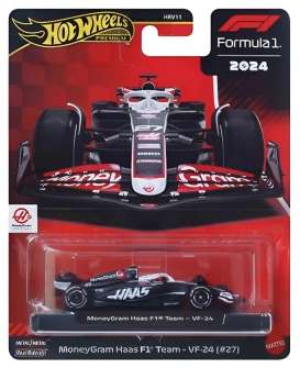 Haas  - VF-24 black/white/red - 1:64 - Hotwheels - JBM22 - hwmvJBM22 | The Diecast Company
