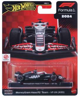 Haas  - VF-24 black/white/red - 1:64 - Hotwheels - JBM10 - hwmvJBM10 | The Diecast Company