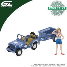 Willys  - MB Jeep 1943 blue - 1:64 - GreenLight - 30594 - gl30594 | The Diecast Company