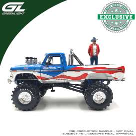 Ford  - F-250 1979 blue/white/red - 1:18 - GreenLight - 13726 - gl13726 | The Diecast Company