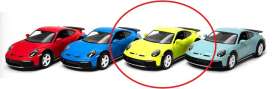 Porsche  - 911 yellow - 1:36 - Kinsmart - 5467W - KT5467Wy | The Diecast Company