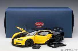 Bugatti  - Chiron yellow/black - 1:18 - AutoArt - 70994 - autoart70994 | The Diecast Company