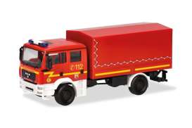 MAN  - TGA M red/yellow - 1:87 - Herpa - 098984 - herpa098984 | The Diecast Company