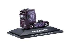 Scania  - CS 20 purple - 1:87 - Herpa - H111133 - herpa111133 | The Diecast Company