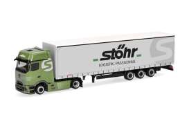 Mercedes Benz  - Actros L green/grey - 1:87 - Herpa - H320955 - herpa320955 | The Diecast Company
