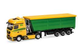 Mercedes Benz  - Actros L yellow/green - 1:87 - Herpa - H321006 - herpa321006 | The Diecast Company