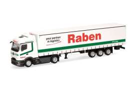 Mercedes Benz  - Actros white/green/red - 1:87 - Herpa - H321044 - herpa321044 | The Diecast Company