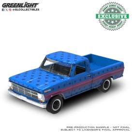 Ford  - F-100 1969 blue - 1:64 - GreenLight - 30600 - gl30600 | The Diecast Company