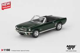 Ford Mustang - Convertible 1964 green - 1:64 - Mini GT - 01166L - MGT01166L | The Diecast Company