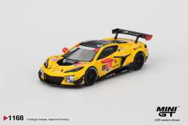 Chevrolet  - Corvette Z06 2025 yellow/red - 1:64 - Mini GT - 01168L - MGT01168L | The Diecast Company