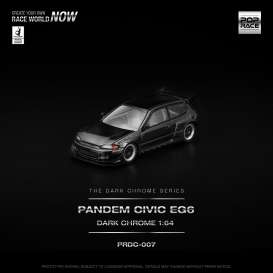 Honda  - Civic EG6 dark chrome - 1:64 - Pop Race Limited - PRDC007 - PRDC007 | The Diecast Company