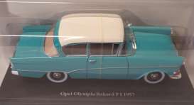 Opel  - Olympia Rekord PI 1957 blue/white - 1:24 - Magazine Models - 24Olympia - mag24Olympia | The Diecast Company