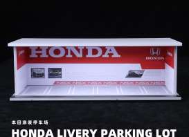 diorama Accessoires - Honda Livery Parking Lot various - 1:64 - Black Box Diorama - MO914913 - MO914913 | The Diecast Company