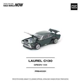 Nissan  - Laurel C130 green - 1:64 - Pop Race Limited - PR640331 - PR640331 | The Diecast Company
