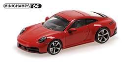 Porsche  - 911 (992.2) Carrera 2025 red - 1:64 - Maxichamps - 640064020 - mc640064020 | The Diecast Company