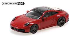 Porsche  - 911 (992.2) Carrera 2025 red - 1:64 - Maxichamps - 640064025 - mc640064025 | The Diecast Company