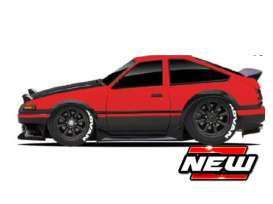 Toyota  - Sprinter Trueno (AE86) 1983 red/black - 1:64 - Maisto - 15526-15610 - mai15526-15610 | The Diecast Company