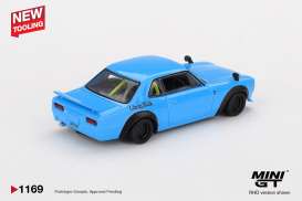 Nissan  - Hakosuka 2015 baby blue - 1:64 - Mini GT - 01169R - MGT01169Rhd | The Diecast Company