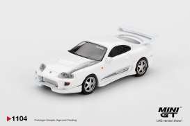 Toyota  - Supra MK4 2014 white pearl metallic - 1:64 - Mini GT - 01104BL - MGT01104BL | The Diecast Company