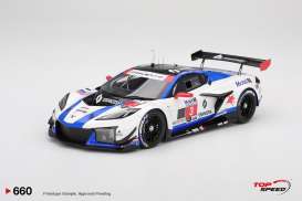 Chevrolet  - Corvette Z06 2025 white/blue/red - 1:18 - Top Speed - TS0660 - TS0660 | The Diecast Company