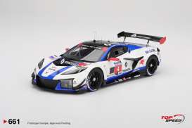 Chevrolet  - Corvette Z06 2025 white/blue/red - 1:18 - Top Speed - TS0661 - TS0661 | The Diecast Company